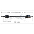 Surtrack Axle Cv Axle Shaft, To-8203 TO-8203